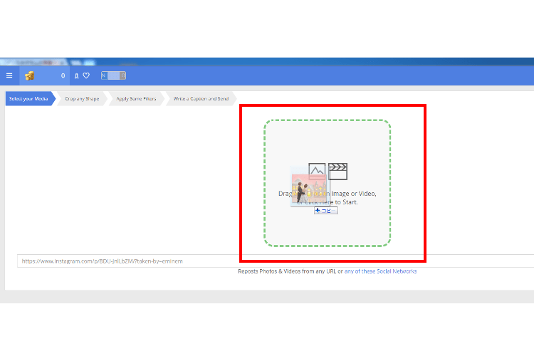 Gramblrに画像をアップロードする方法