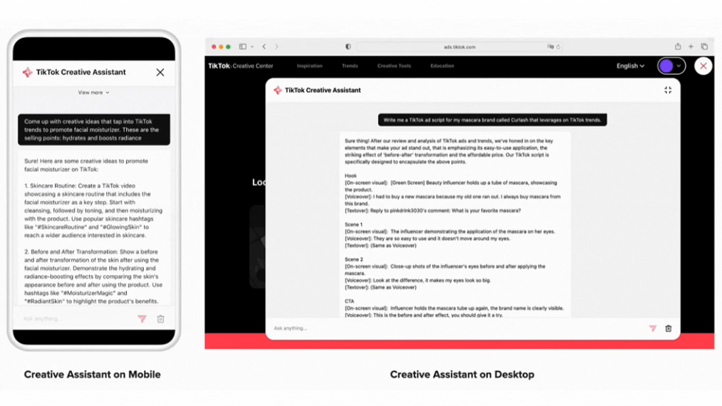 【最新ニュース】TikTok、AI搭載の仮想アシスタント「TikTok Creative Assistant」の提供開始を発表