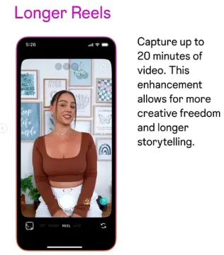 【最新ニュース】Instagramリール、最大20分対応!長尺動画で成果を出す戦略