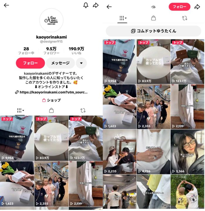 tiktok-account-kaoyorinakami