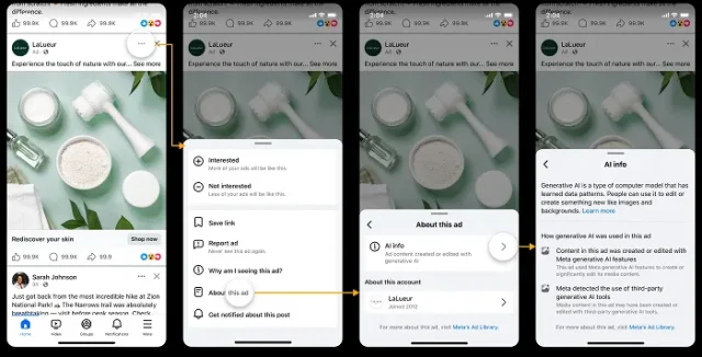 【最新ニュース】MetaがFacebookとInstagramの広告表示をアップデート、AI生成コンテンツの透明性を強化
